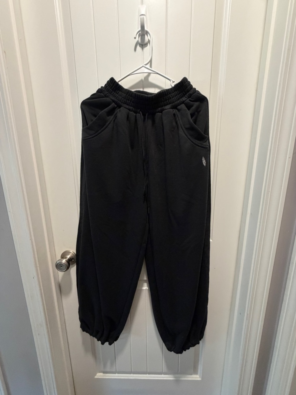 Free People Black Drawstring Jogger Pants
